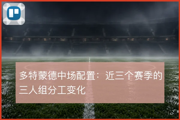 多特蒙德中场配置：近三个赛季的三人组分工变化